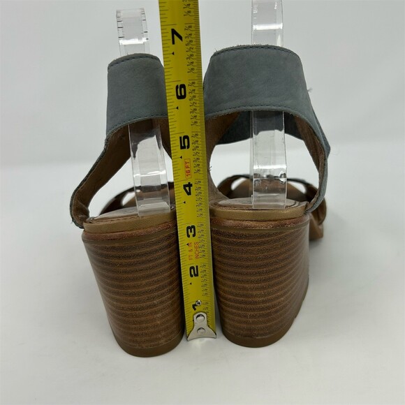 Sorel Nadia Women's Heeled Sandals Blue/Gray Elastic Strap Lug Sole Size 9 - Picture 6 of 12